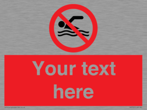 Custom prohibition no swimming